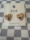 Gold Heart Earrings
