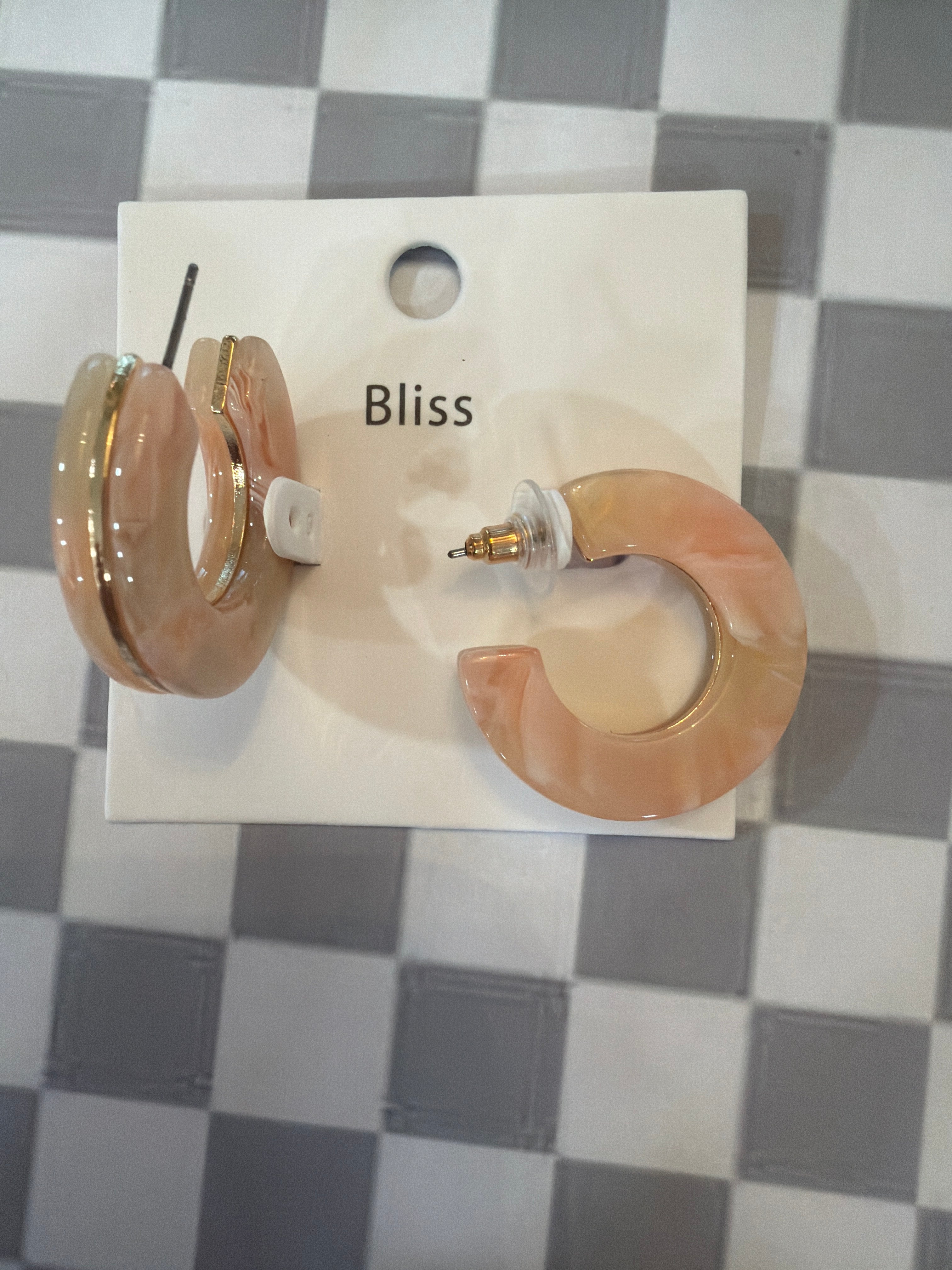 Pink and Cream Earrings